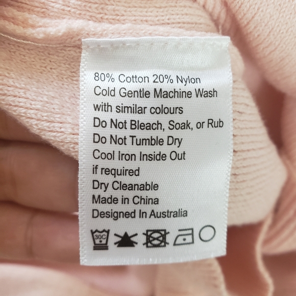 Papinelle Pointelle Pink Sweater Pajamas Top - Picture 6 of 7